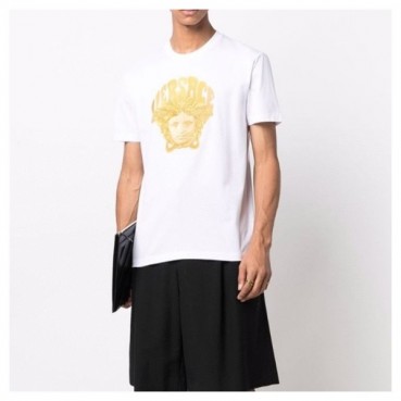 베르사체 남성 크루넥 화이트 반팔티 - Mens White Tshirts 