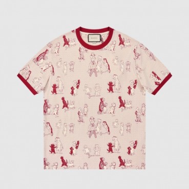 구찌 여성 크루넥 레드 반팔티 - Womens Red Tshirts 