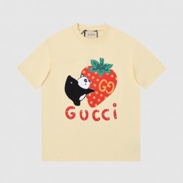 구찌 여성 크루넥 아이보리 반팔티 - Womens Ivory Tshirts 