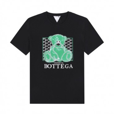 보테가 남성 크루넥 블랙 반팔티 - Mens Black Tshirts 