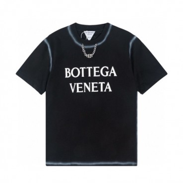 보테가 남성 크루넥 블랙 반팔티 - Mens Black Tshirts 