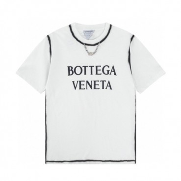 보테가 남성 크루넥 화이트 반팔티 - Mens White Tshirts 