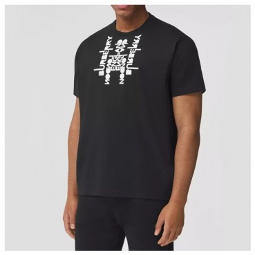 버버리 남성 크루넥 블랙 반팔티 - Mens Black Tshirts 