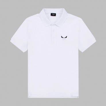 펜디 남성 폴로 화이트 반팔티 - Mens White Tshirts 