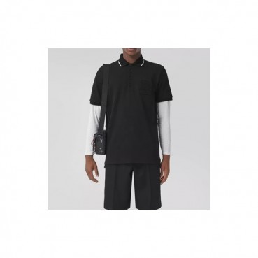 버버리 남성 폴로 블랙 반팔티 - Mens Black Tshirts 