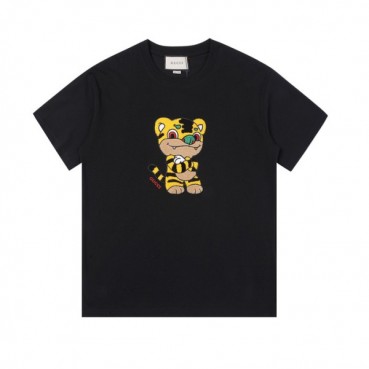 구찌 남/여 크루넥 블랙 반팔티 - Unisex Black Tshirts 