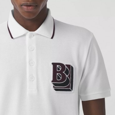 버버리 남성 폴로 화이트 반팔티 - Mens White Tshirts 