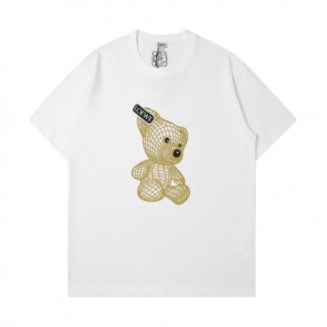 로에베 남/여 이니셜 아이보리 반팔티 - Unisex Ivory Tshirts 
