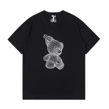 로에베 남/여 이니셜 블랙 반팔티 - Unisex Black Tshirts 