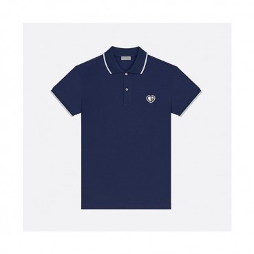 디올 남성 폴로 네이비 반팔티 - Dior Mens Navy Tshirts 