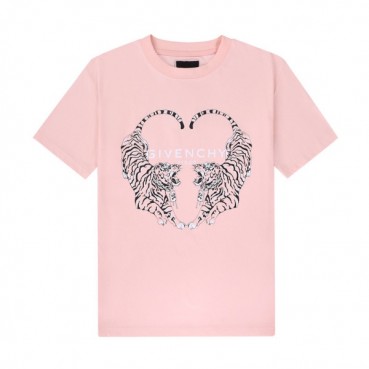 지방시 남자 크루넥 핑크 반팔티 - Unisex Pink Tshirts 