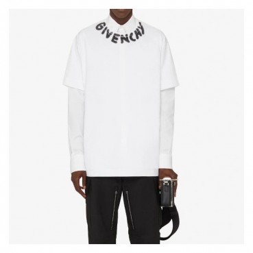 지방시 남자 크루넥 화이트 반팔티 - Unisex White Tshirts 