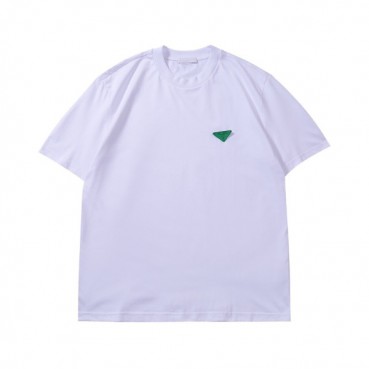 프라다 남자 크루넥 화이트 반팔티 - Unisex White Tshirts 