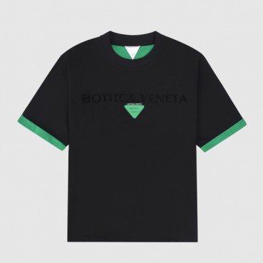 보테가 남자 크루넥 블랙 반팔티 - Unisex Black Tshirts 