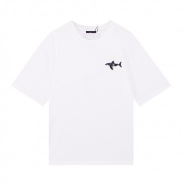 루이비통 남자 크루넥 화이트 반팔티 - Unisex White Tshirts 