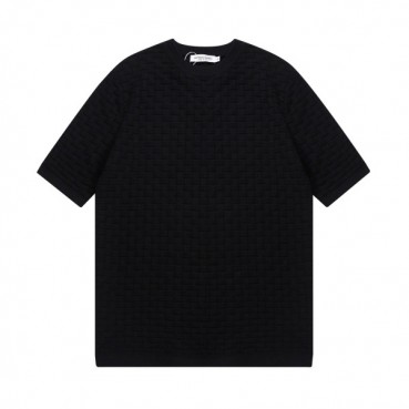 보테가 남자 크루넥 블랙 반팔티 - Unisex Black Tshirts 