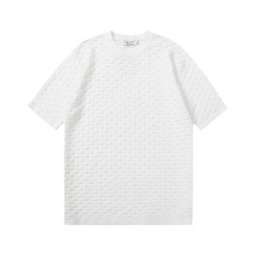 보테가 남자 크루넥 화이트 반팔티 - Unisex White Tshirts 