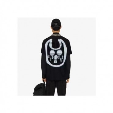 지방시 남자 크루넥 블랙 반팔티 - Unisex Black Tshirts 