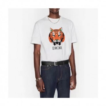 디올 남자 크루넥 화이트 반팔티 - Unisex White Tshirts 