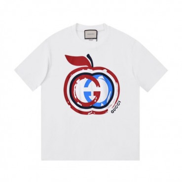 구찌 여자 크루넥 화이트 반팔티 - Unisex White Tshirts 
