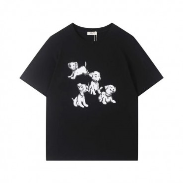 셀린느 남성 크루넥 블랙 반팔티 - Celine Unisex Black Tshirts 