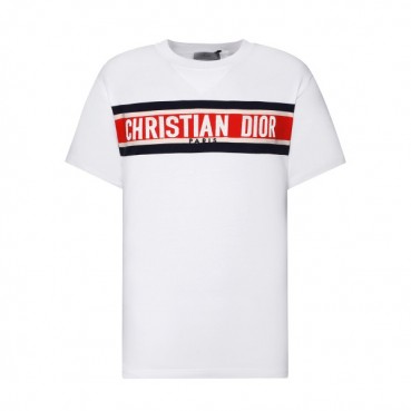 디올 남자 크루넥 화이트 반팔티 - Unisex White Tshirts 