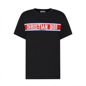 디올 남자 크루넥 블랙 반팔티 - Unisex Black Tshirts 