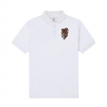 버버리 남자 폴로 화이트 반팔티 - Unisex White Tshirts 