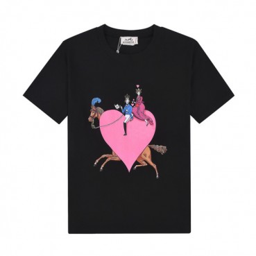 에르메스 남/녀 크루넥 반팔티 - Hermes Unisex Round Tshirt 