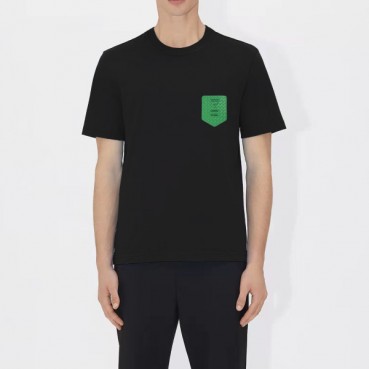 보테가 남자 크루넥 블랙 반팔티 - Unisex Black Tshirts 
