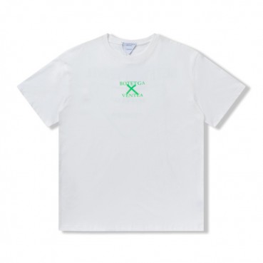 보테가 남자 크루넥 화이트 반팔티 - Unisex White Tshirts 