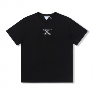 보테가 남자 크루넥 블랙 반팔티 - Unisex Black Tshirts 