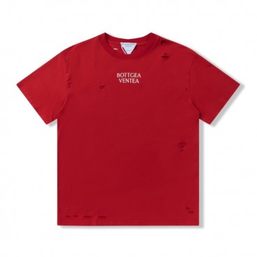 보테가 남자 크루넥 레드 반팔티 - Unisex Red Tshirts 