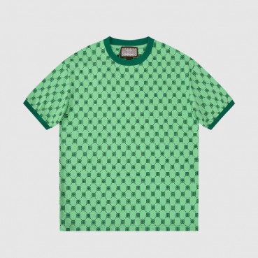 구찌 남자 크루넥 그린 반팔티 - Ladys Green Tshirts 