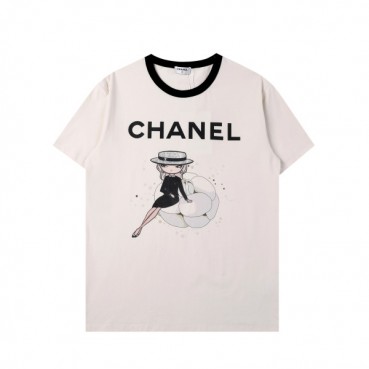 샤넬 여성 크루넥 화이트 반팔티 -  Ladys White Tshirts 