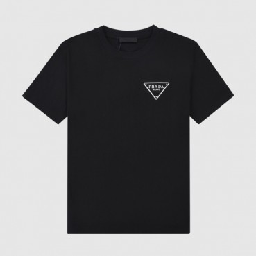 프라다 남자 크루넥 블랙 반팔티 - Unisex  Balck Tshirts 