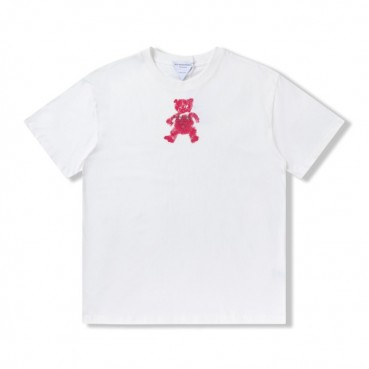 보테가 남자 크루넥 화이트 반팔티 - Unisex White Short