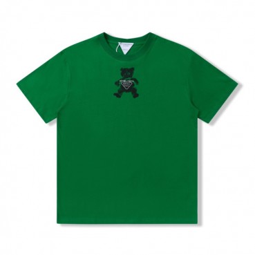 보테가 남자 크루넥 그린 반팔티 - Unisex Green Short