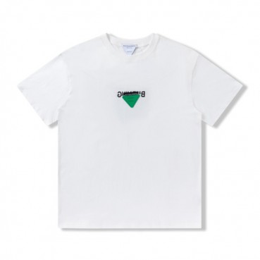 보테가 남자 크루넥 화이트 반팔티 - Unisex White Short