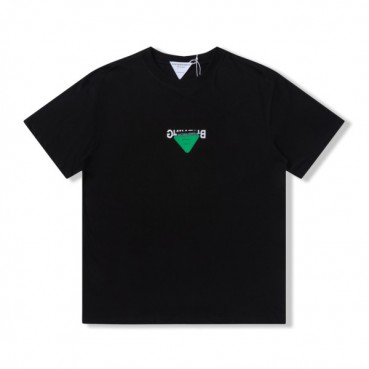 보테가 남자 크루넥 블랙 반팔티 - Unisex Black Short