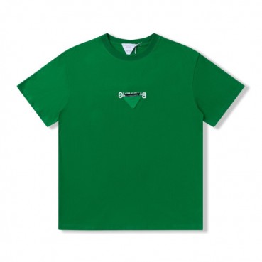 보테가 남자 크루넥 그린 반팔티 - Unisex Green Short