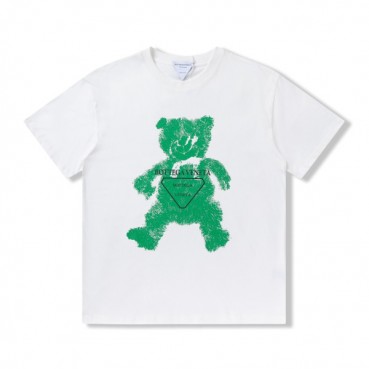 보테가 남자 크루넥 화이트 반팔티 - Unisex White Short
