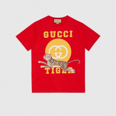 Gucci  Unisex Logo Short Sleeved Tshirts Red - 구찌 2022 남/녀 로고 반팔티 Guc04548x Size(xs 