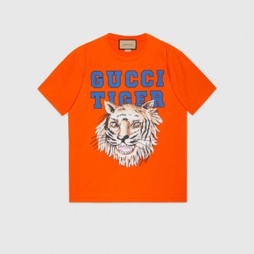 Gucci  Unisex Logo Short Sleeved Tshirts Orange - 구찌 2022 남/녀 로고 반팔티 Guc04547x Size(xs 