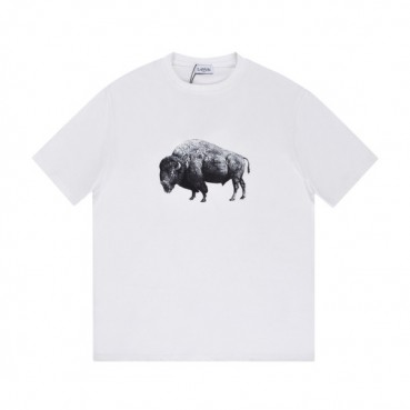 LANVIN Unisex Tshirts White - 랑방 2022 남/녀 로고 반팔티 