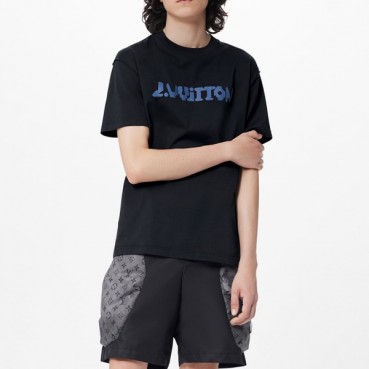 Louis vuitton  Mm/Wm Logo Short Sleeved Tshirts Black - 루이비통 2022 남/녀 로고 반팔티 Lou03905x Size(s 