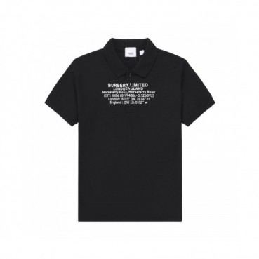 Burberry  Unisex Logo Cotton Short Sleeved Tshirts Black - 버버리 2021 남/녀 로고 코튼 반팔티 Bur04284x Size(s 