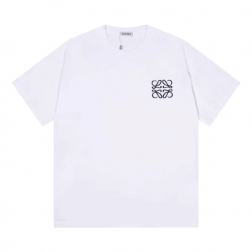 Loewe  Unisex Smile Short Sleeved Tshirts White - 로에베  남/녀 폴로 반팔티 Loe0540x Size(s 