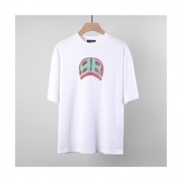 Balenciaga  Unisex Logo Cotton Short Sleeved Tshirts White - 발렌시아가 2021 남/녀 로고 코튼 반팔티 Bal01276x Size(xs 