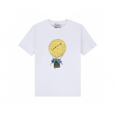 LANVIN Unisex Tshirts White - 랑방 2021 남/녀 로고 반팔티 